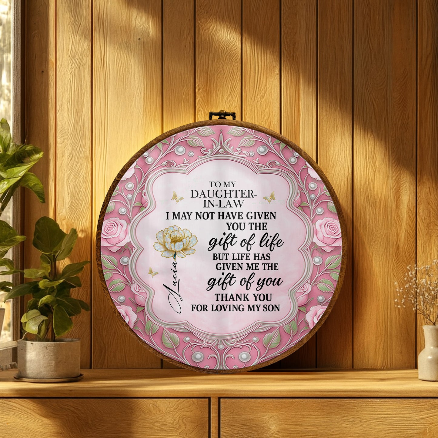 Gift Of Life Message To Daughter-In-Law With Flowers