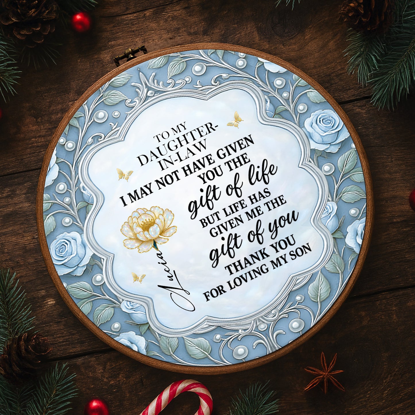 Gift Of Life Message To Daughter-In-Law With Flowers