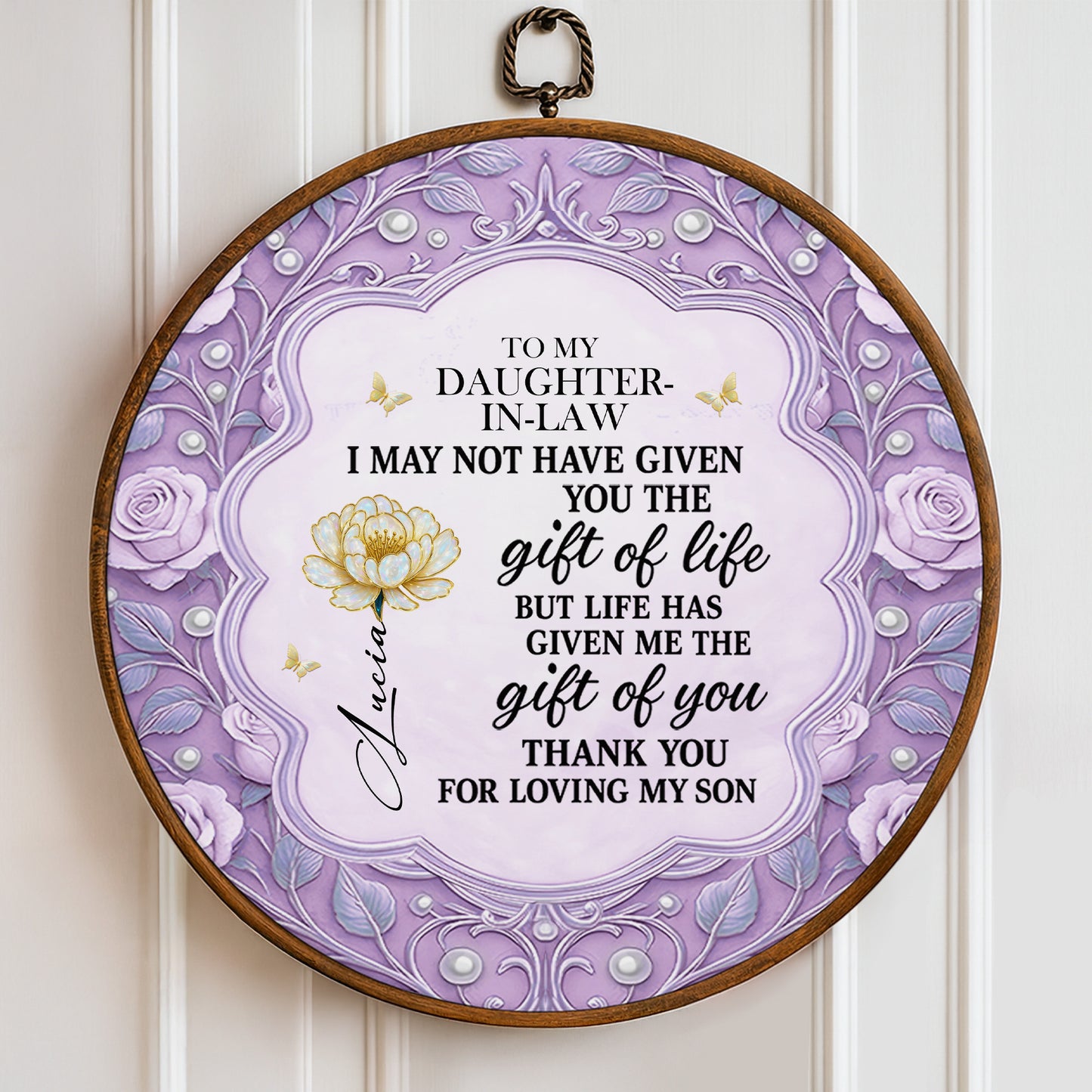 Gift Of Life Message To Daughter-In-Law With Flowers