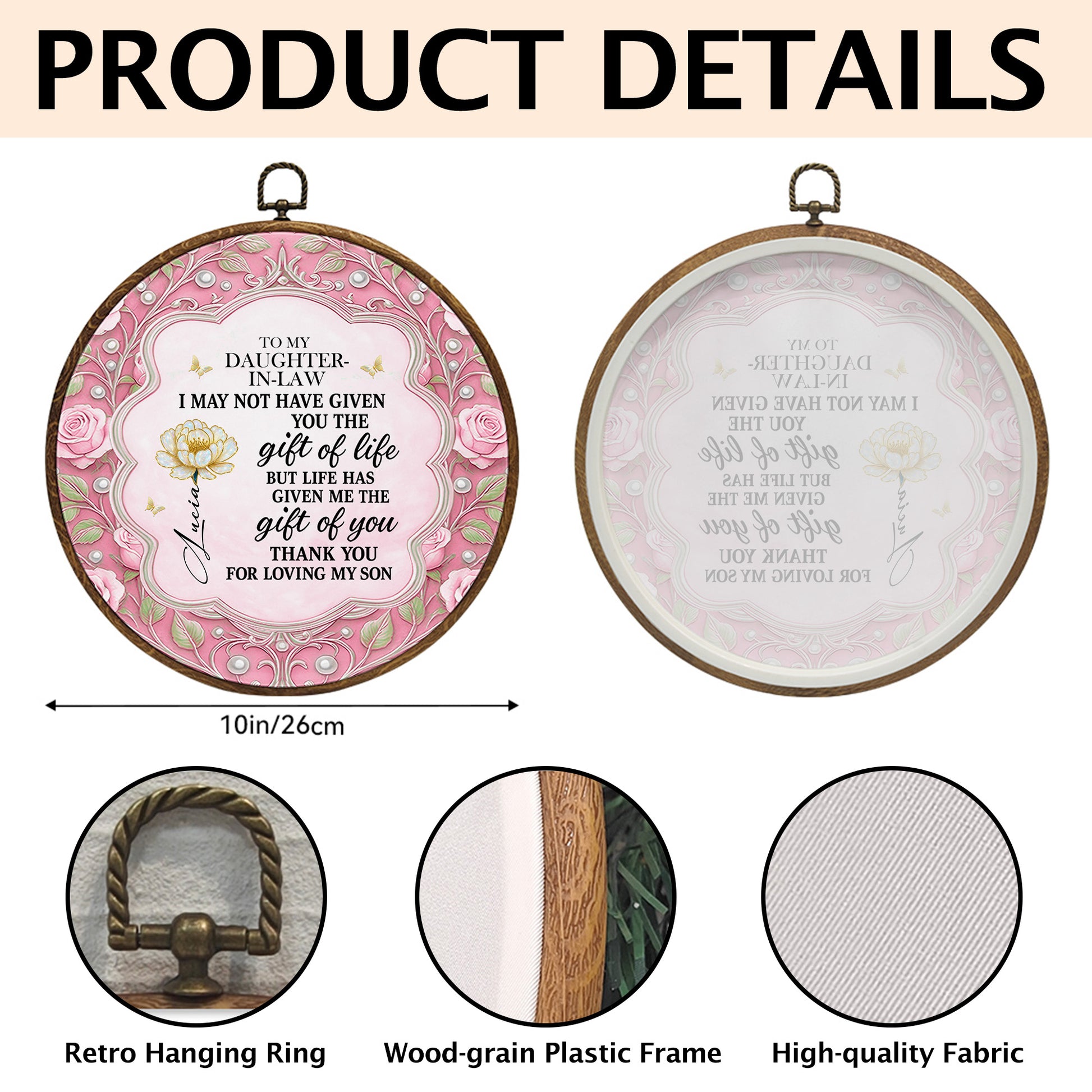 Gift Of Life Message To Daughter-In-Law With Flowers