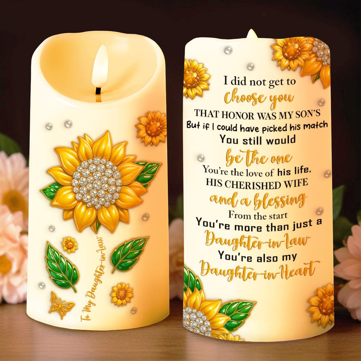 To My Daughter-In-Law, Sunflower And Butterfly Design