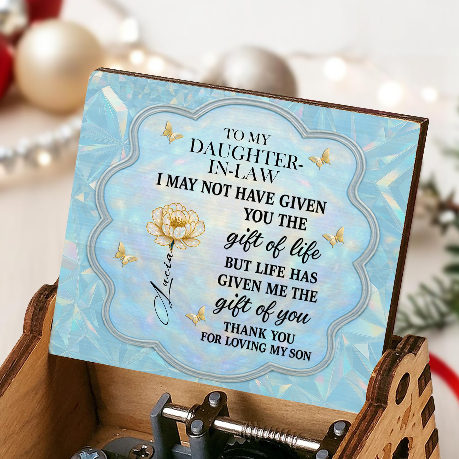 To My Daughter-In-Law Thank You For Loving My Son