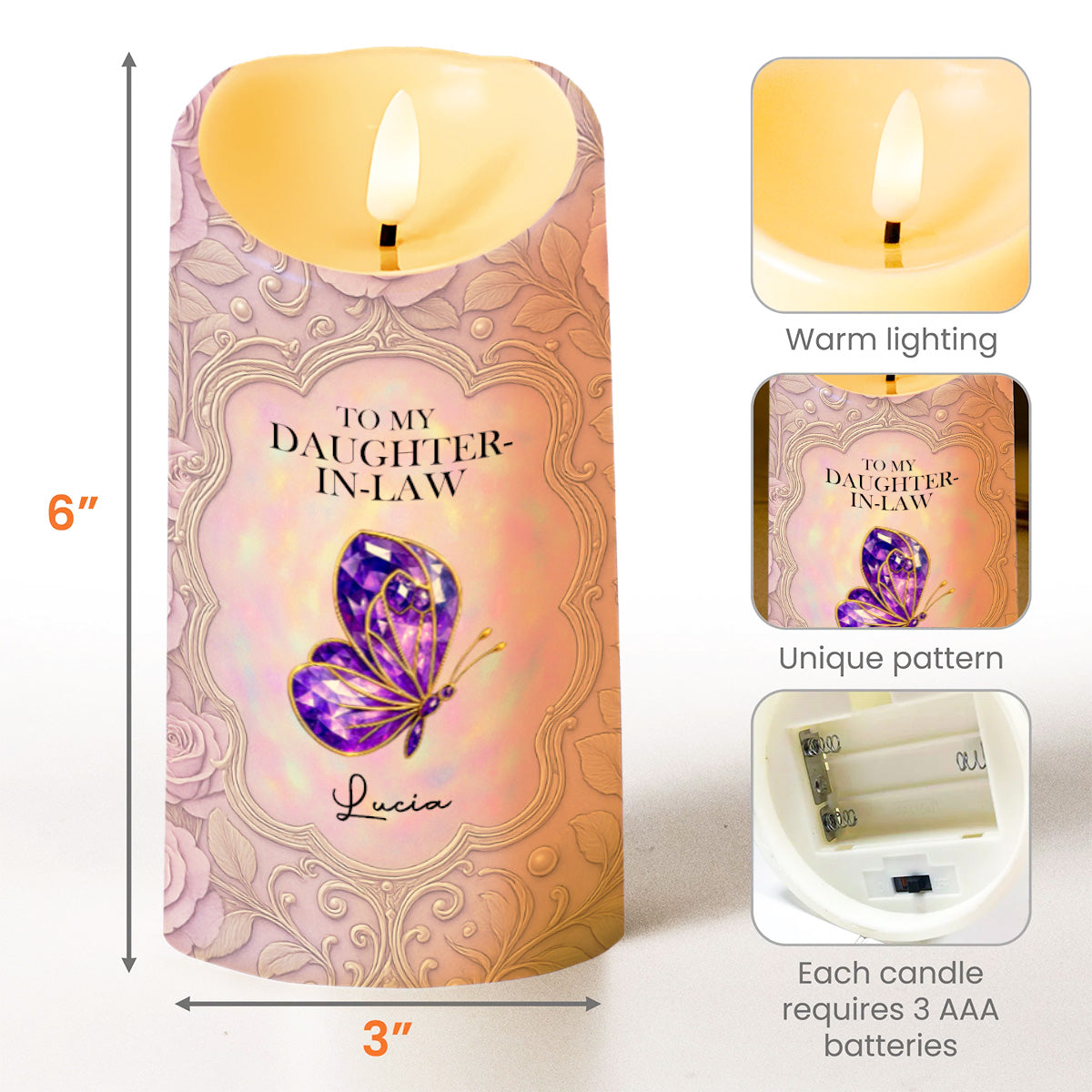 To My Daughter-In-Law, Gift Of Life, Butterfly And Floral Design