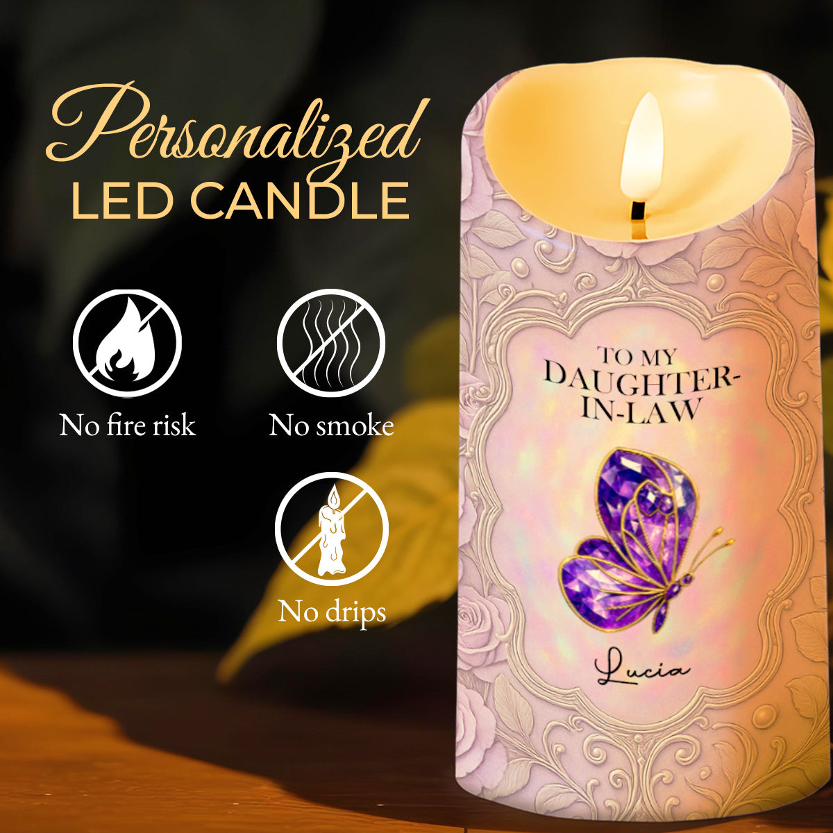 To My Daughter-In-Law, Gift Of Life, Butterfly And Floral Design