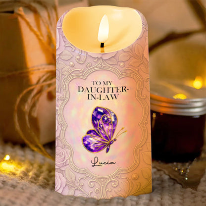 To My Daughter-In-Law, Gift Of Life, Butterfly And Floral Design