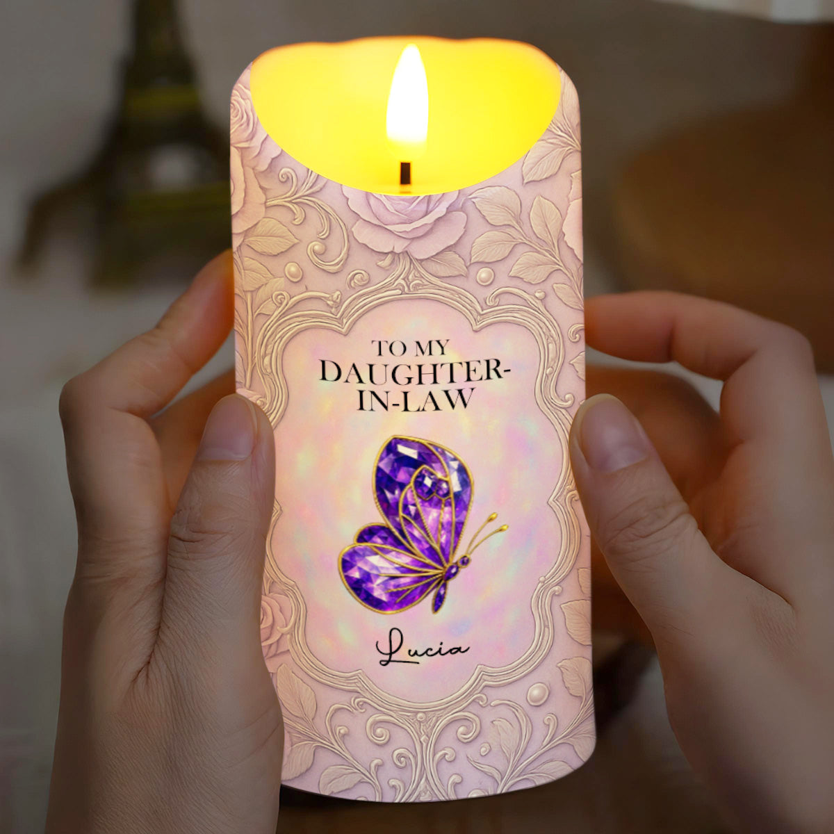 To My Daughter-In-Law, Gift Of Life, Butterfly And Floral Design