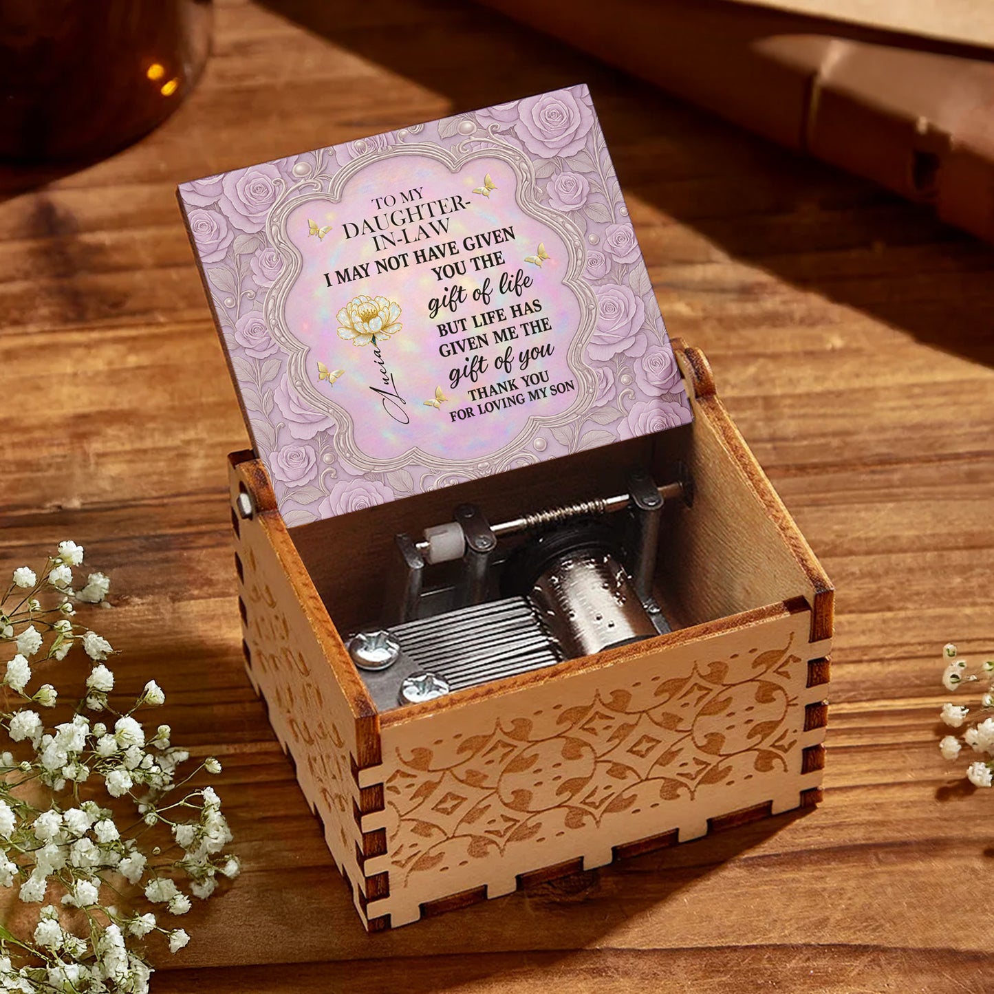 To My Daughter-In-Law, Roses And Butterfly Design