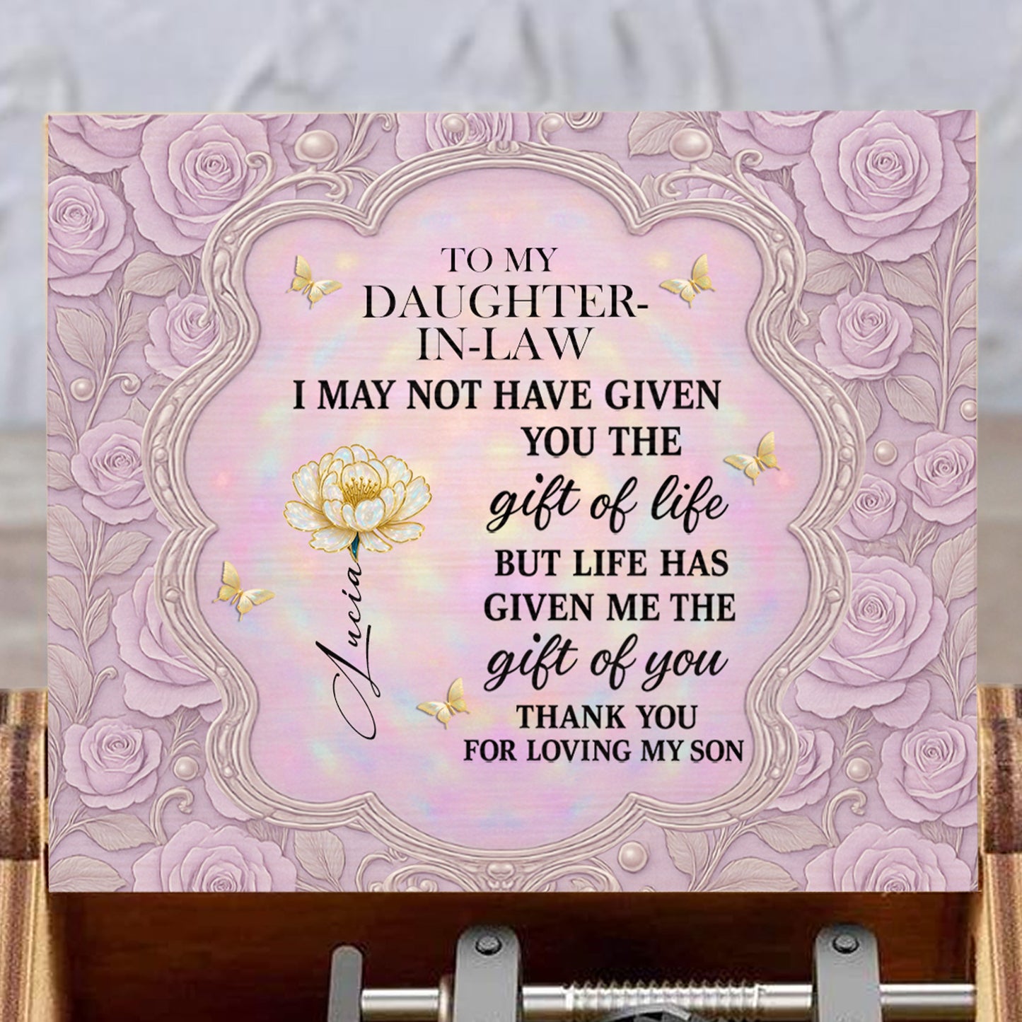 To My Daughter-In-Law, Roses And Butterfly Design