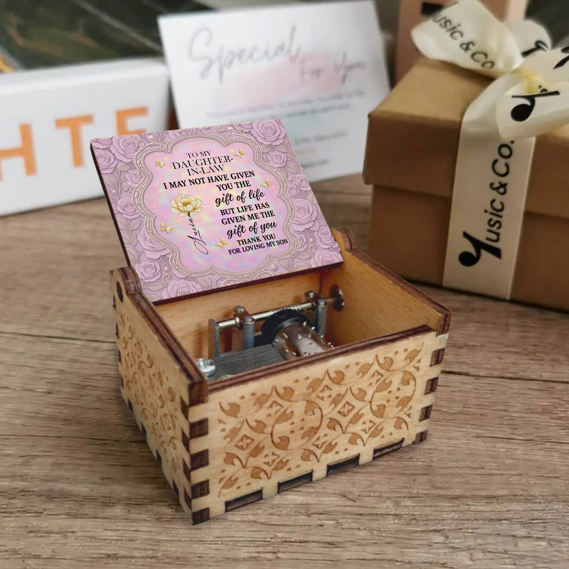 To My Daughter-In-Law, Roses And Butterfly Design