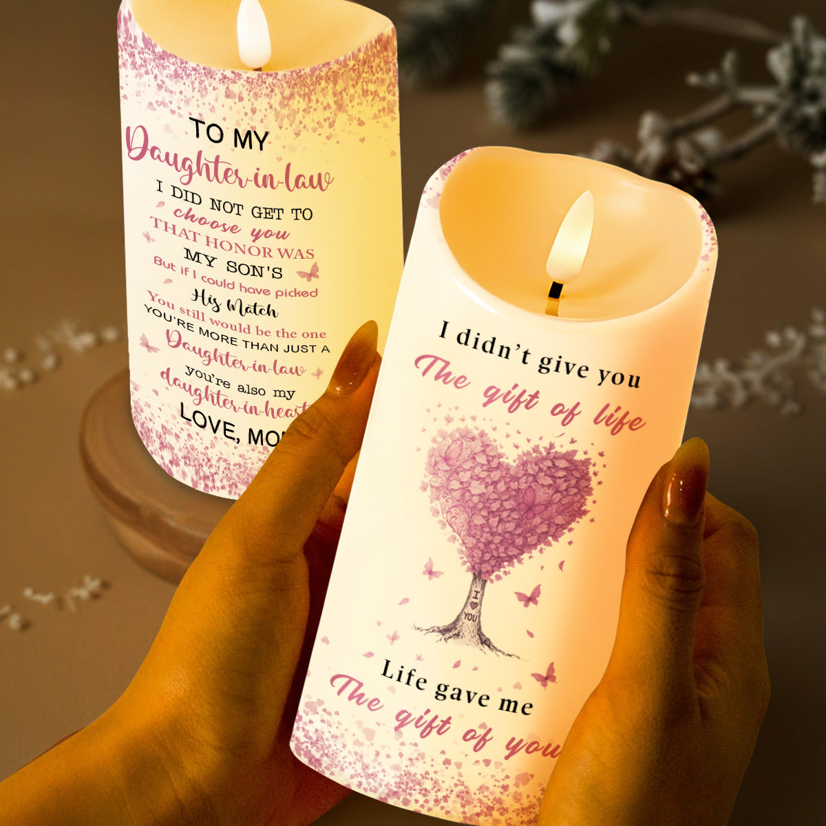 To My Daughter-in-Law, Heart Tree and Butterflies