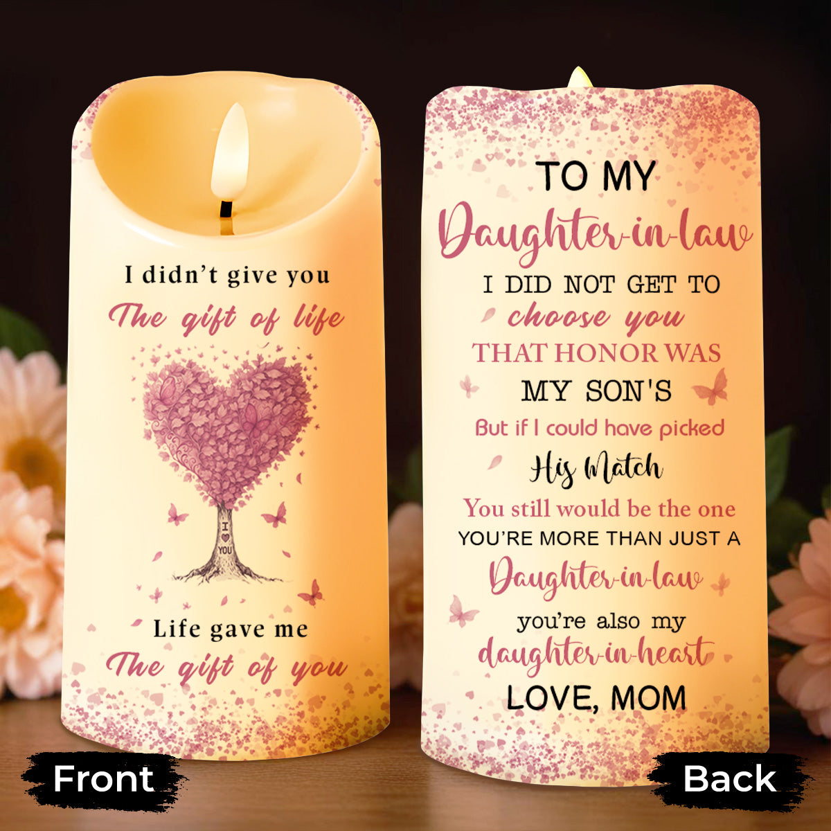 To My Daughter-in-Law, Heart Tree and Butterflies