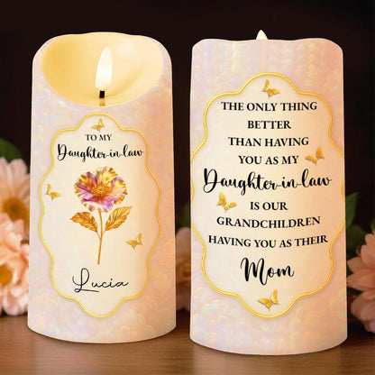 To My Daughter-in-Law, Beautiful Floral and Butterfly Design