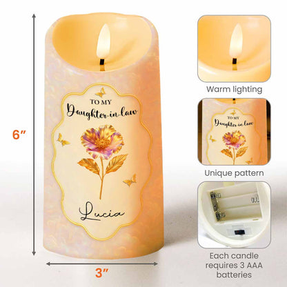 To My Daughter-in-Law, Beautiful Floral and Butterfly Design