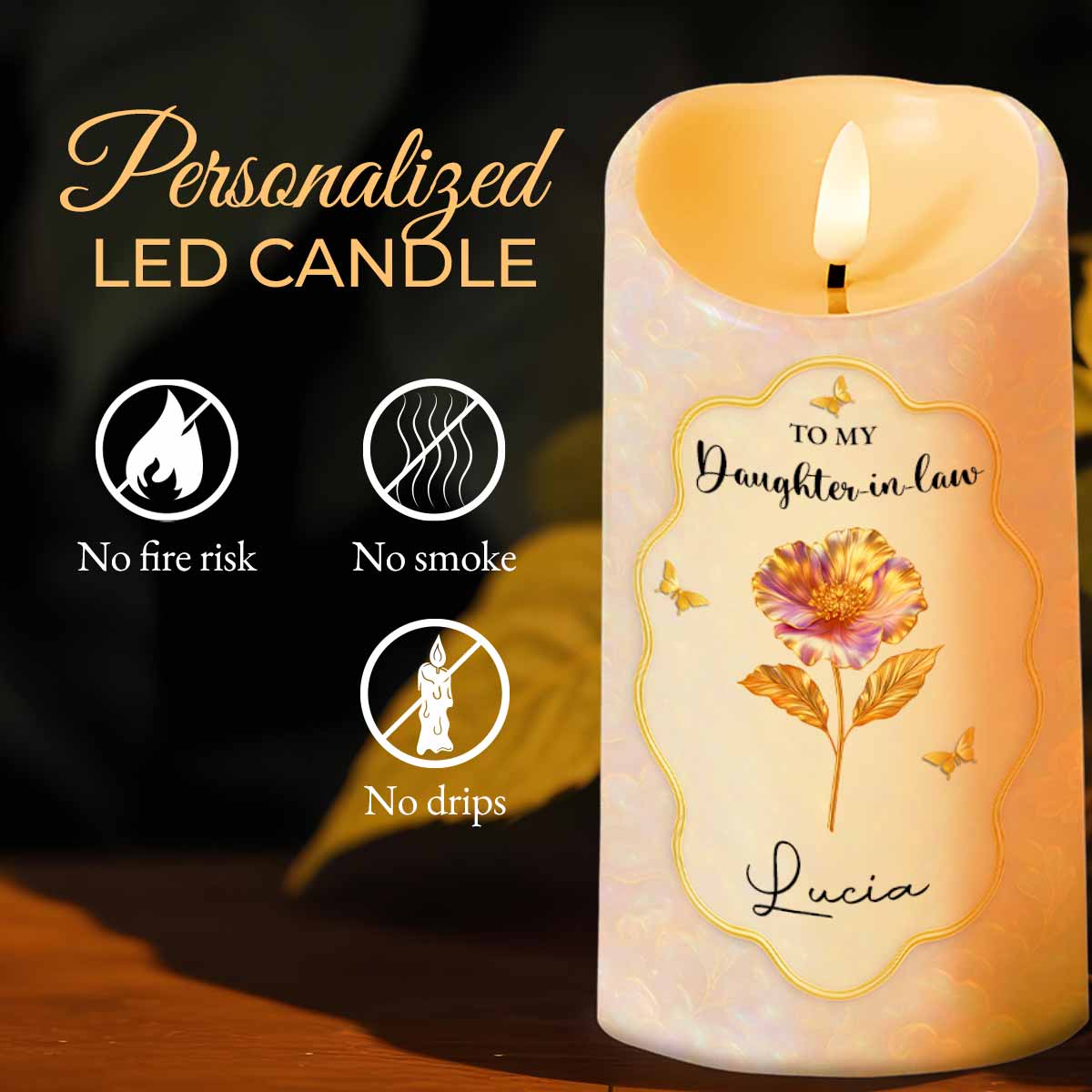 To My Daughter-in-Law, Beautiful Floral and Butterfly Design