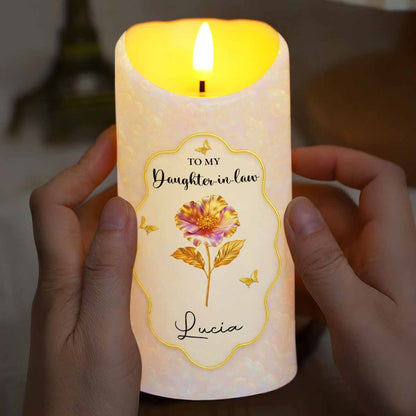 To My Daughter-in-Law, Beautiful Floral and Butterfly Design