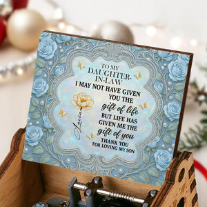 To My Daughter-In-Law, Blue Roses And Butterfly Heart Frame