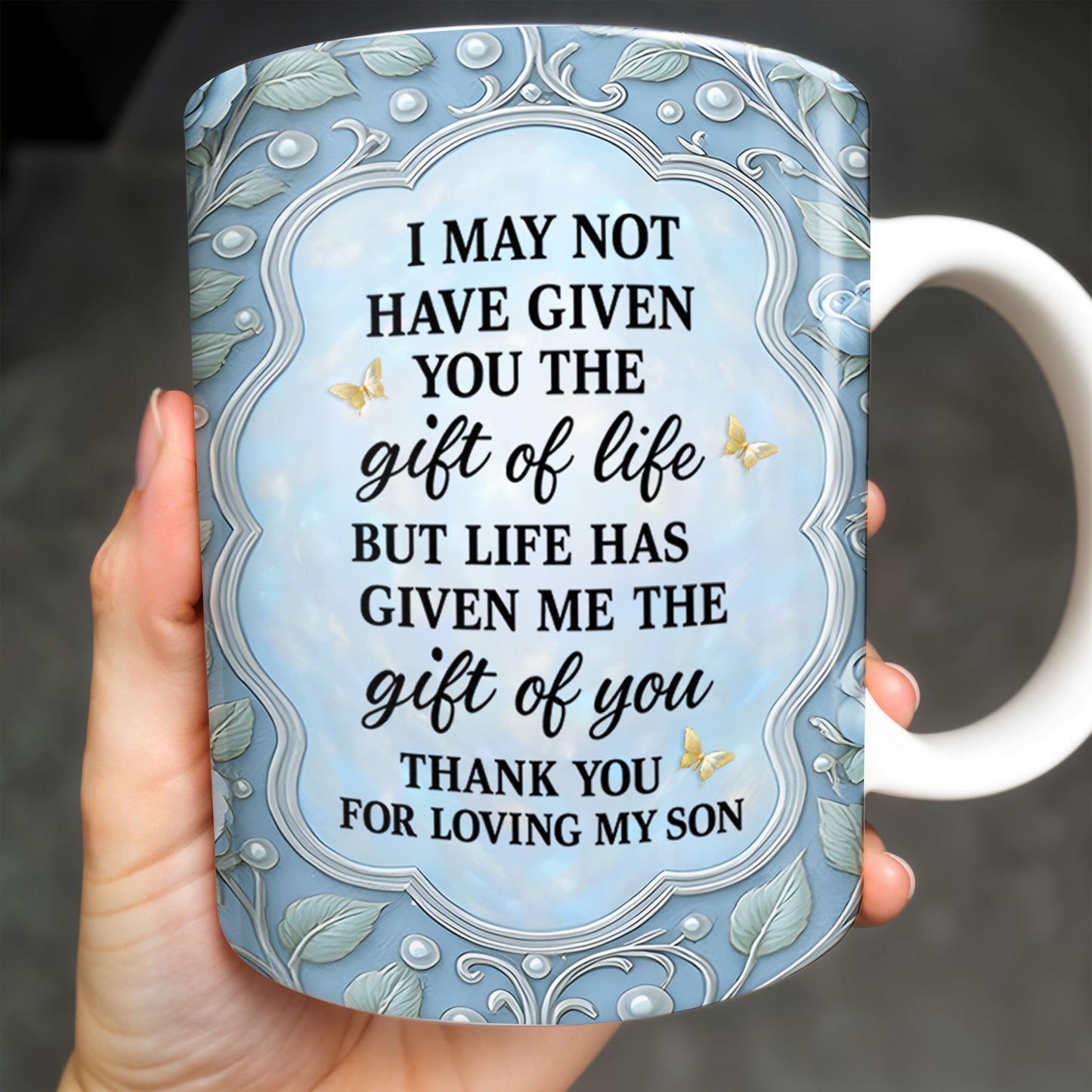 Thank You For Loving My Son, Floral Design