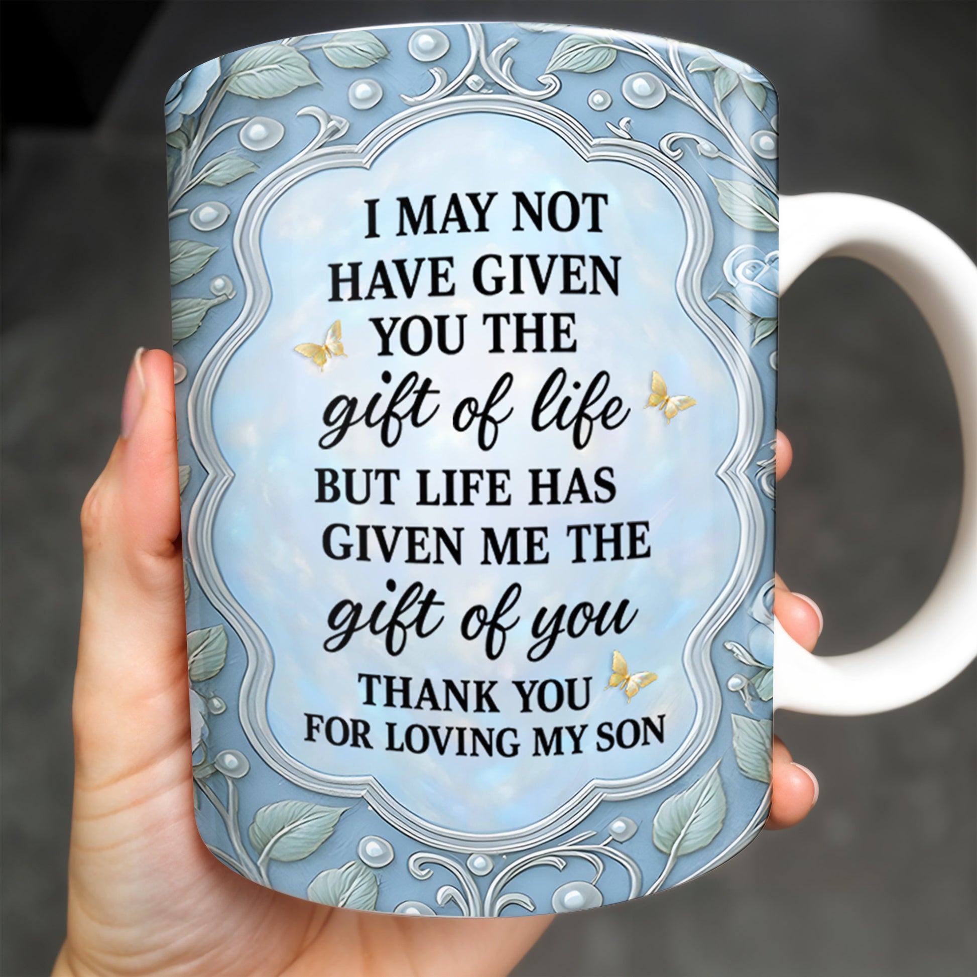 Thank You For Loving My Son, Floral Design