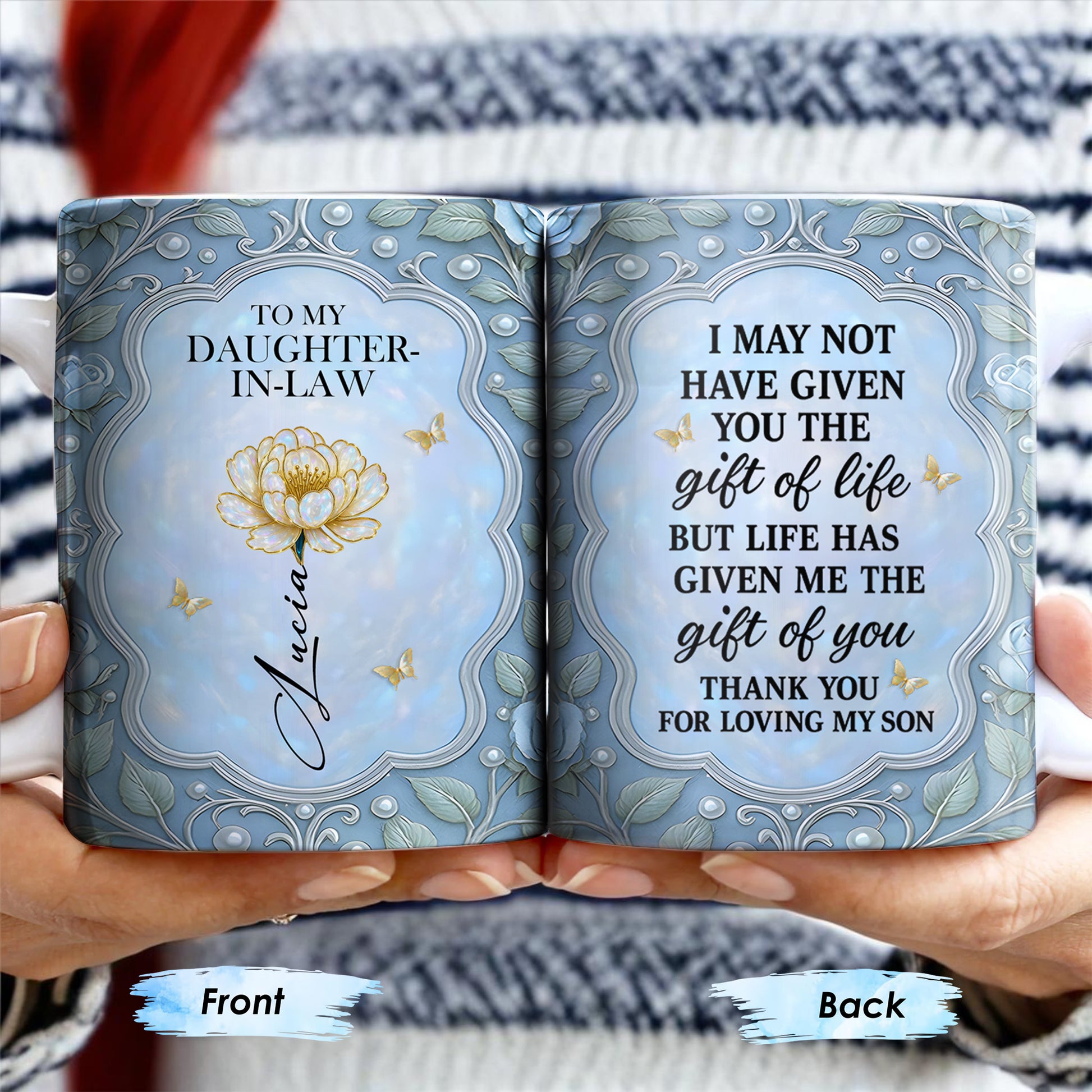 Thank You For Loving My Son, Floral Design