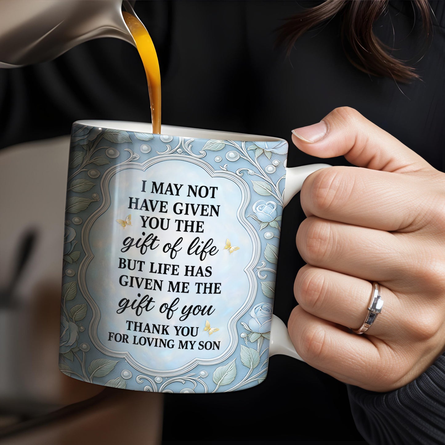 Thank You For Loving My Son, Floral Design