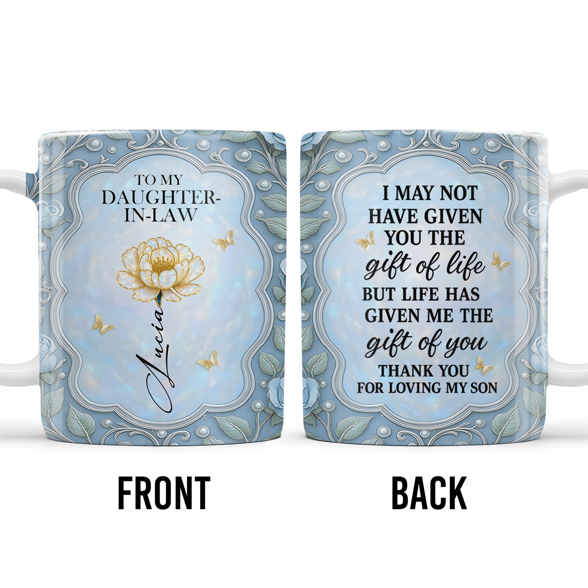 Thank You For Loving My Son, Floral Design