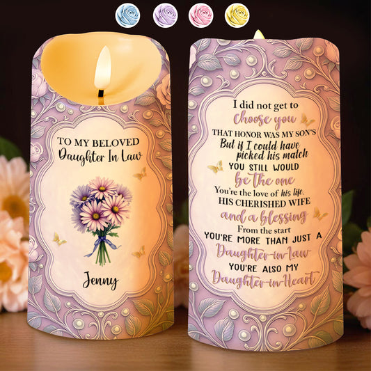 To My Beloved Daughter In Law, Flowers And Hearts