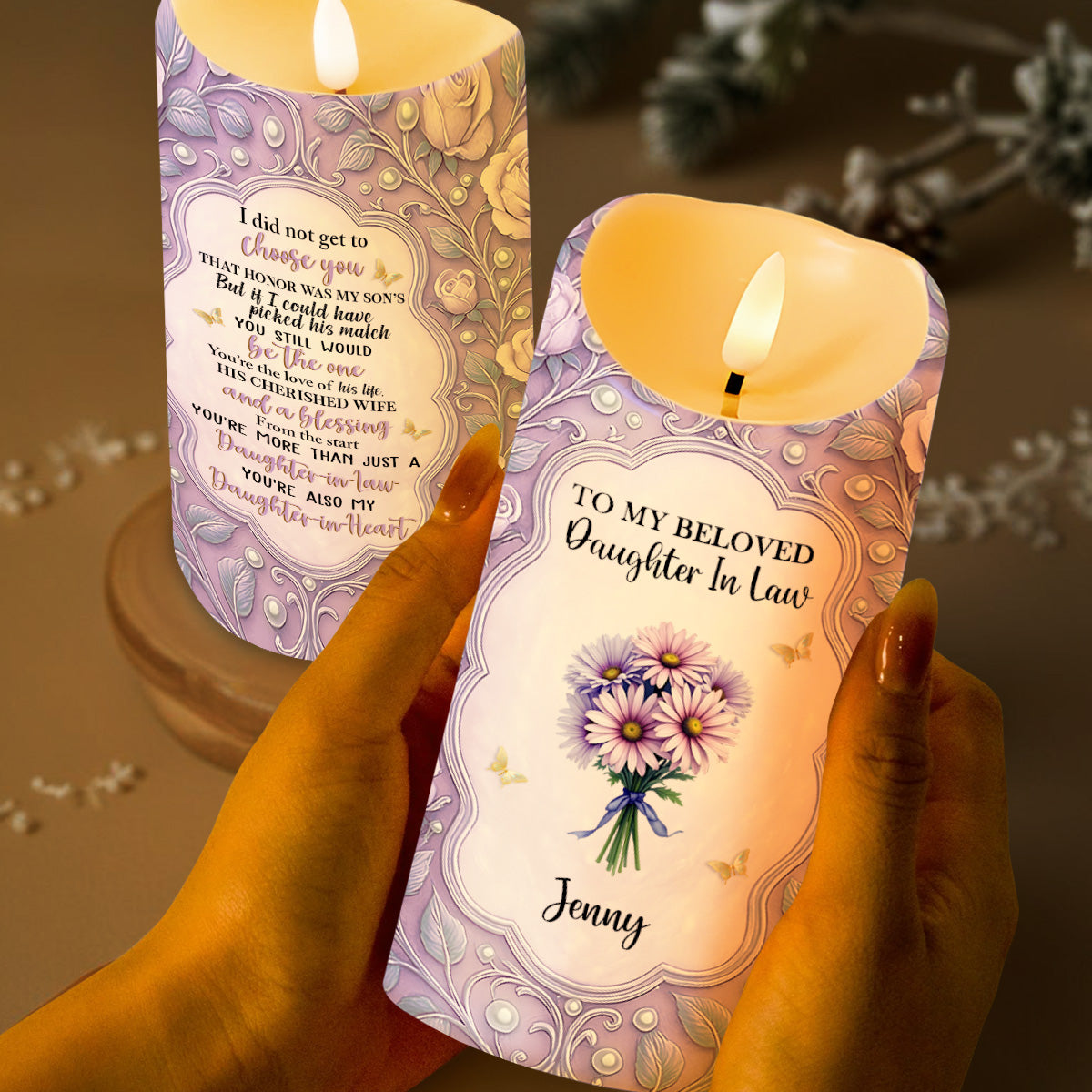 To My Beloved Daughter In Law, Flowers And Hearts