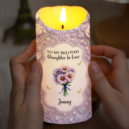 To My Beloved Daughter In Law, Flowers And Hearts