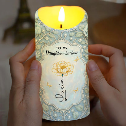 To My Daughter-In-Law, Floral Heart Design