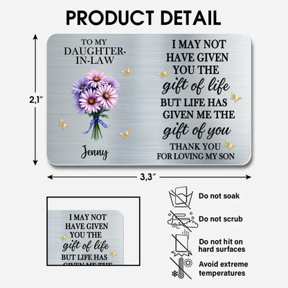 To My Daughter-In-Law, Life's Gift Of You, Flowers And Butterflies
