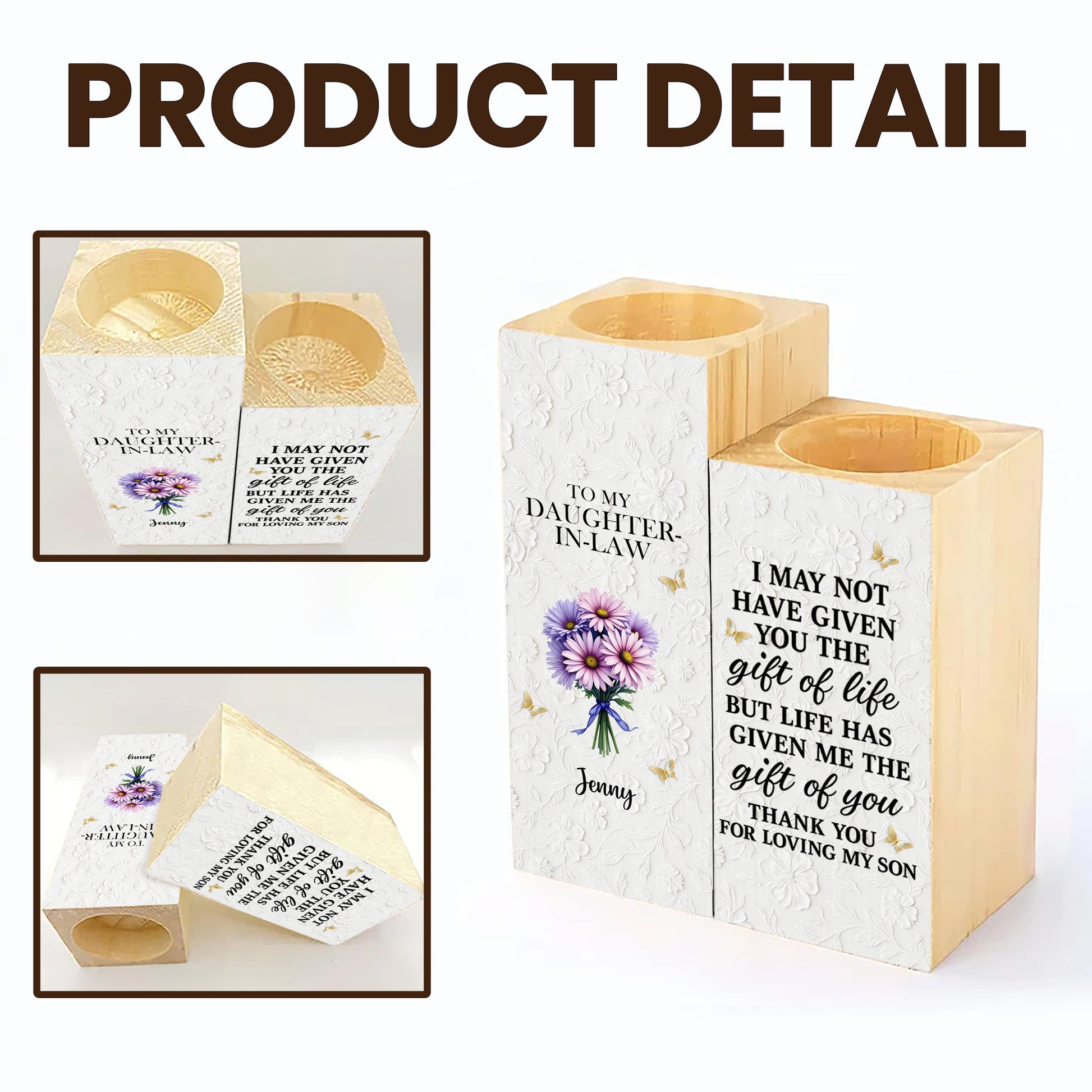 Thank You For Loving My Son, Floral Design