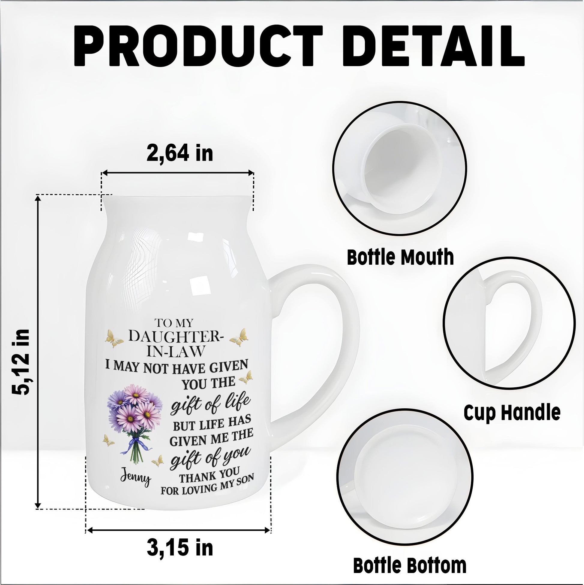 To My Daughter-In-Law, Gift Of You Flowers And Butterflies