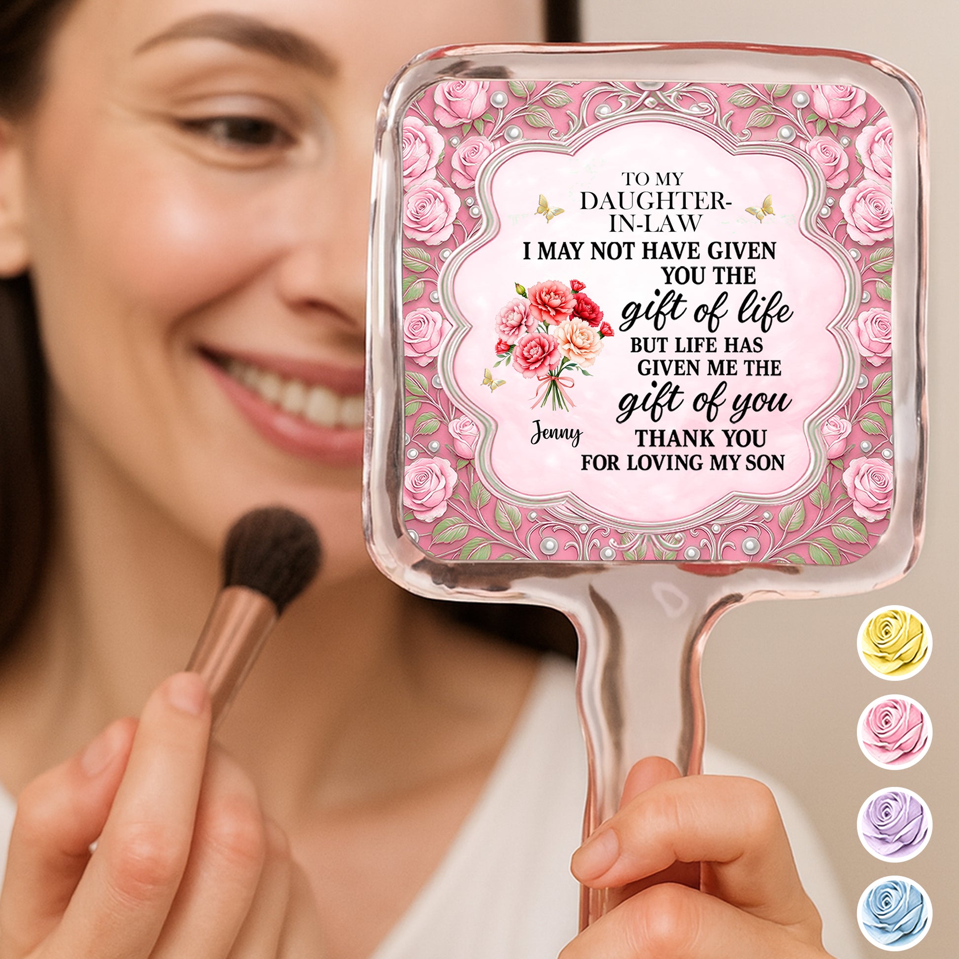 To My Daughter-In-Law, Life's Gift Of You, Flowers, Heart