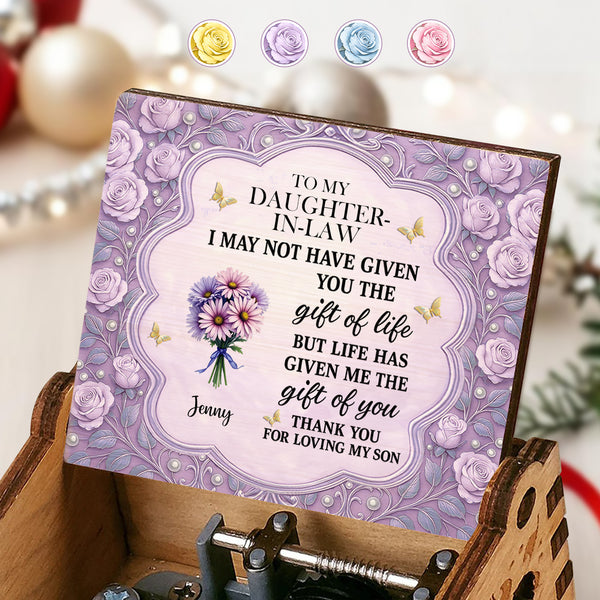 To My Daughter-In-Law, Thank You For Loving My Son, Roses And Butterflies