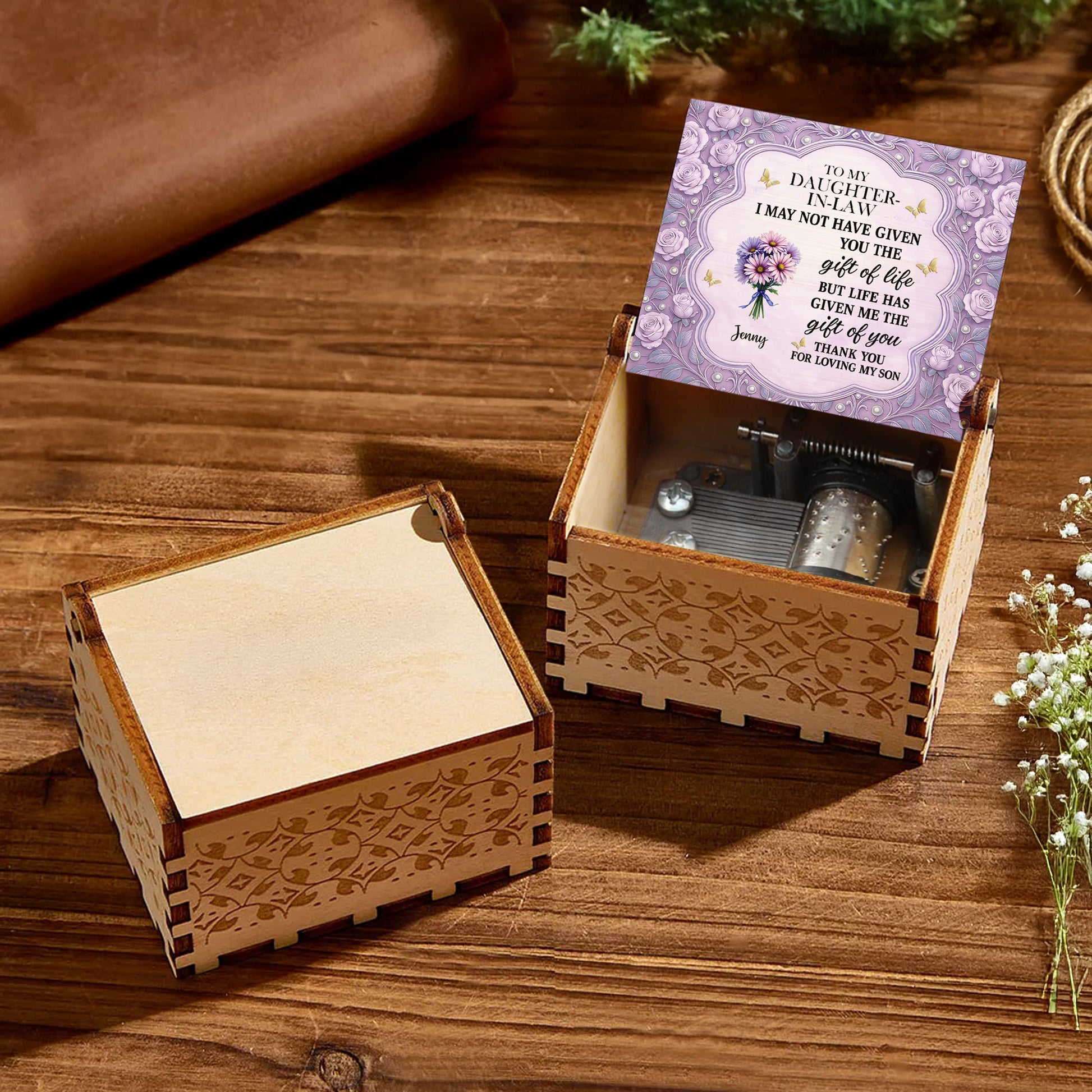 To My Daughter-In-Law, Thank You For Loving My Son, Roses And Butterflies