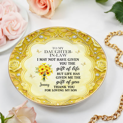 To My Daughter-In-Law, Thank You For Loving My Son, Flowers