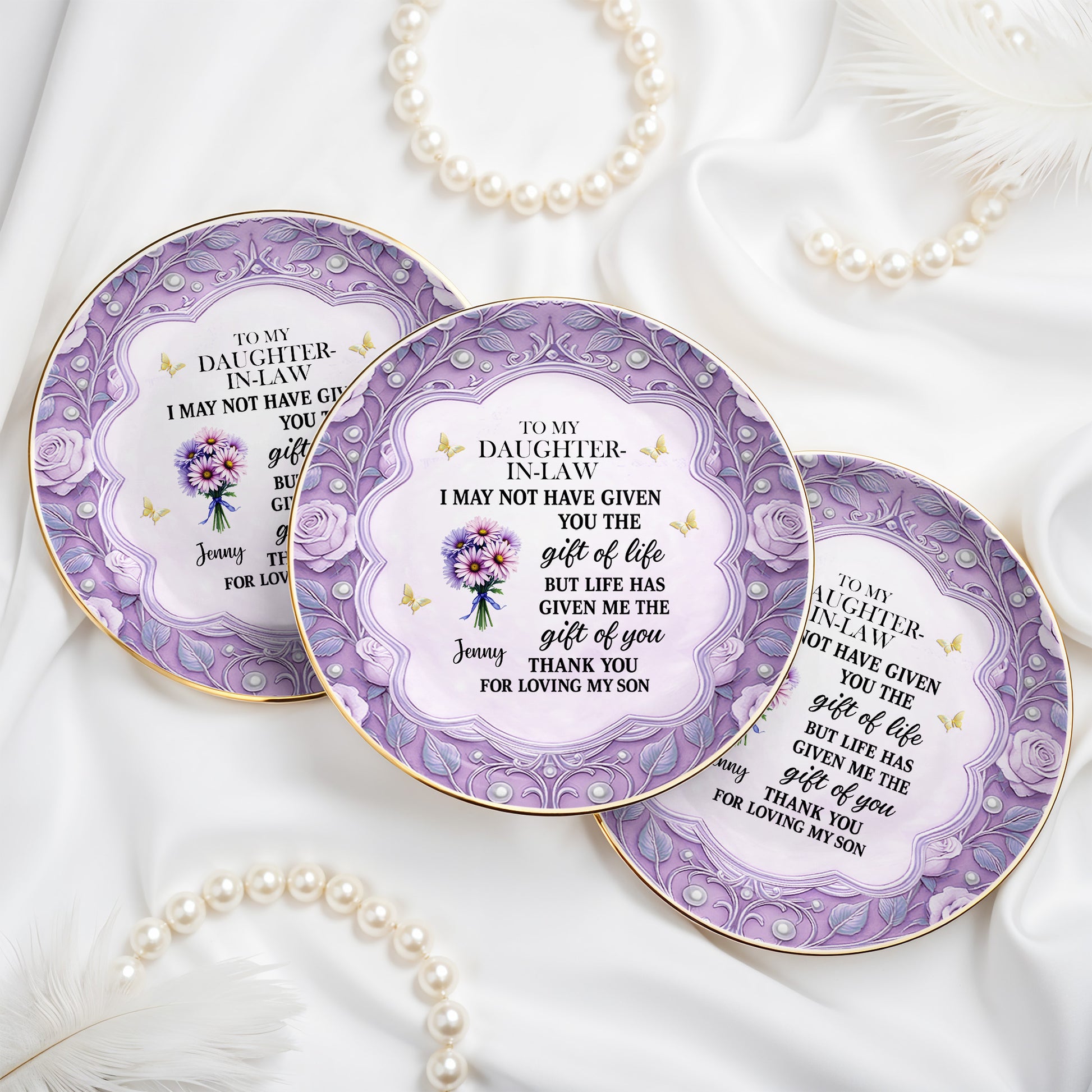 To My Daughter-In-Law, Thank You For Loving My Son, Flowers