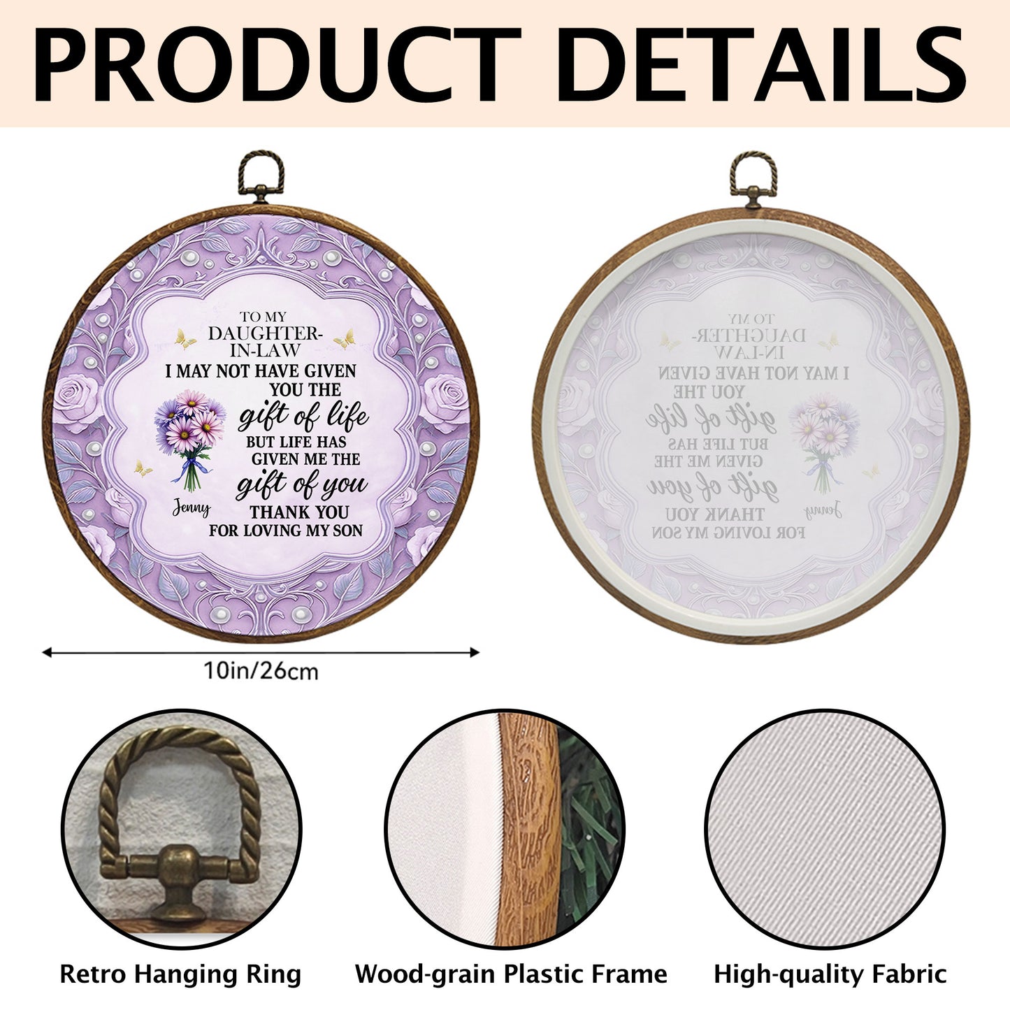 To My Daughter-In-Law, Life’s Greatest Gifts, Flowers And Butterflies Design