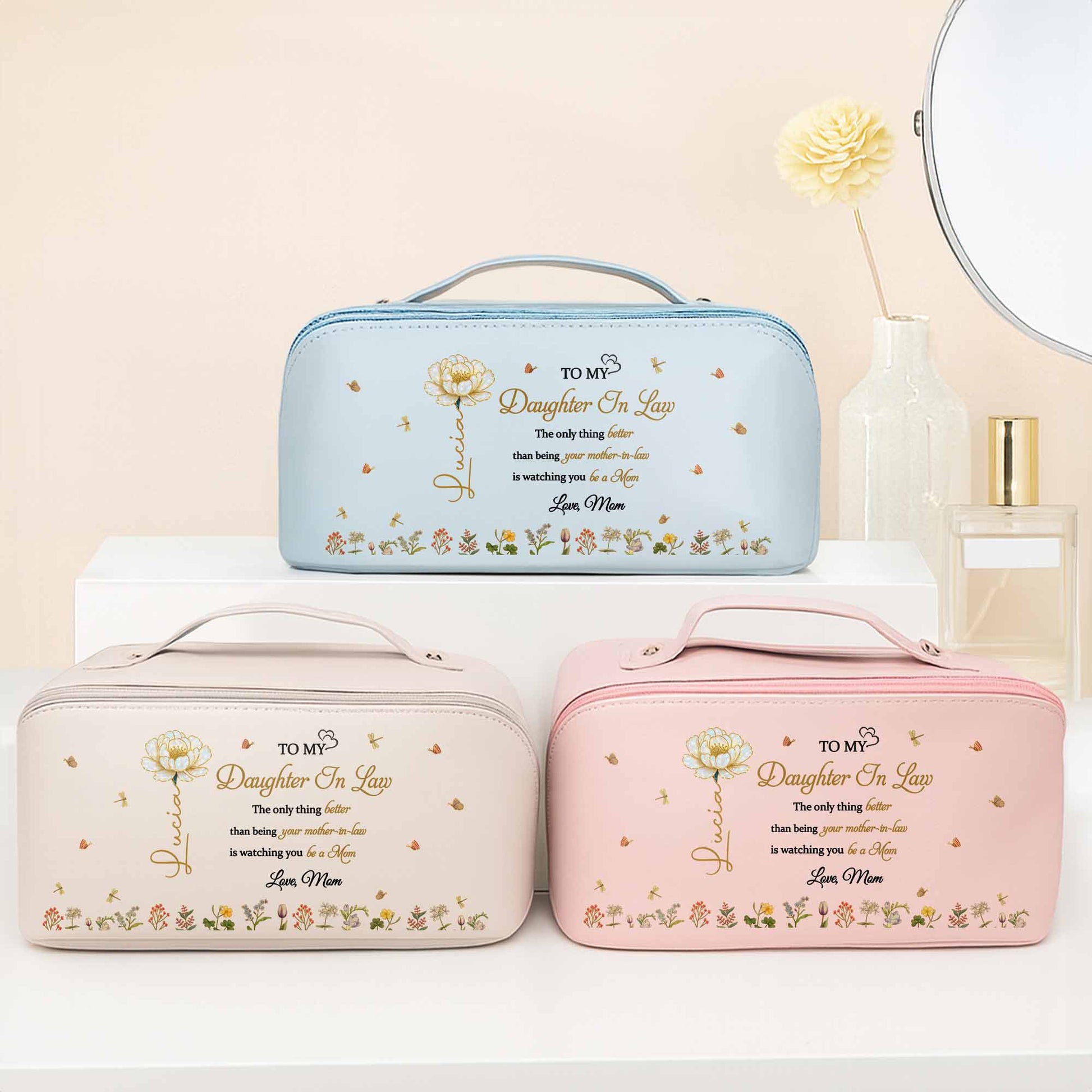 To My Daughter In Law, Flowers And Butterfly Design