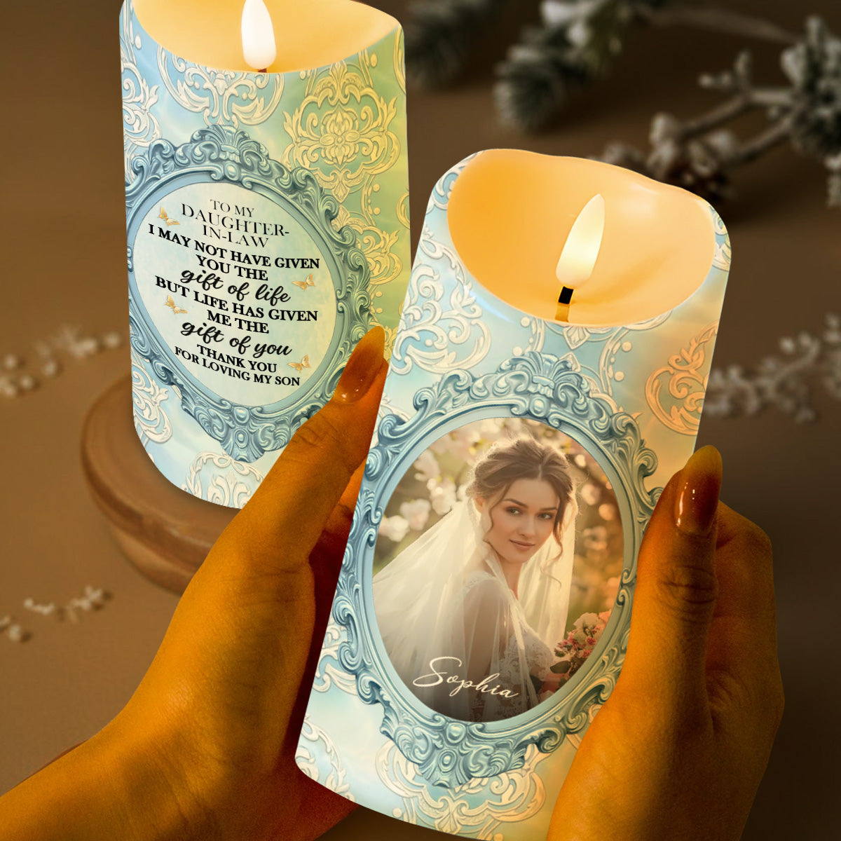 Gift Of Life, Floral Pattern and Photo Frame