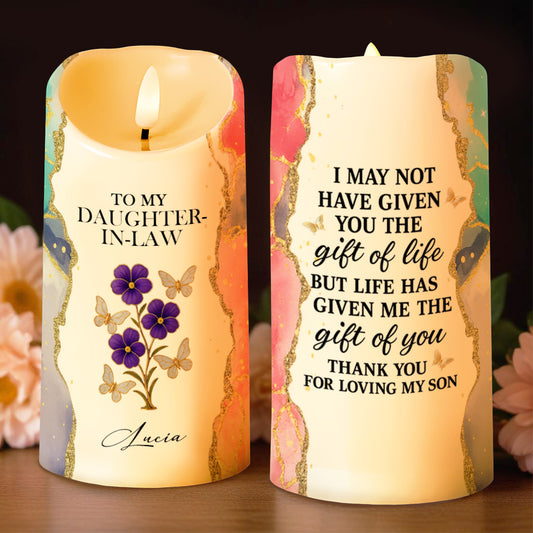 Gift Of Life, Thank You For Loving My Son, Flowers And Butterflies Design