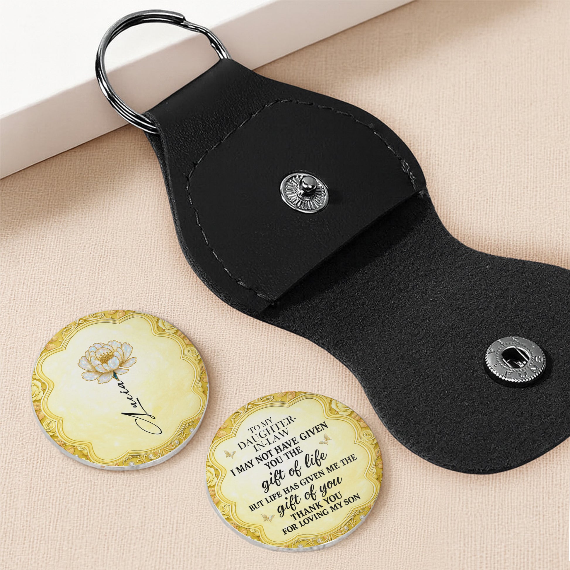 To My Daughter-In-Law, Thank You For Loving My Son, Floral Design