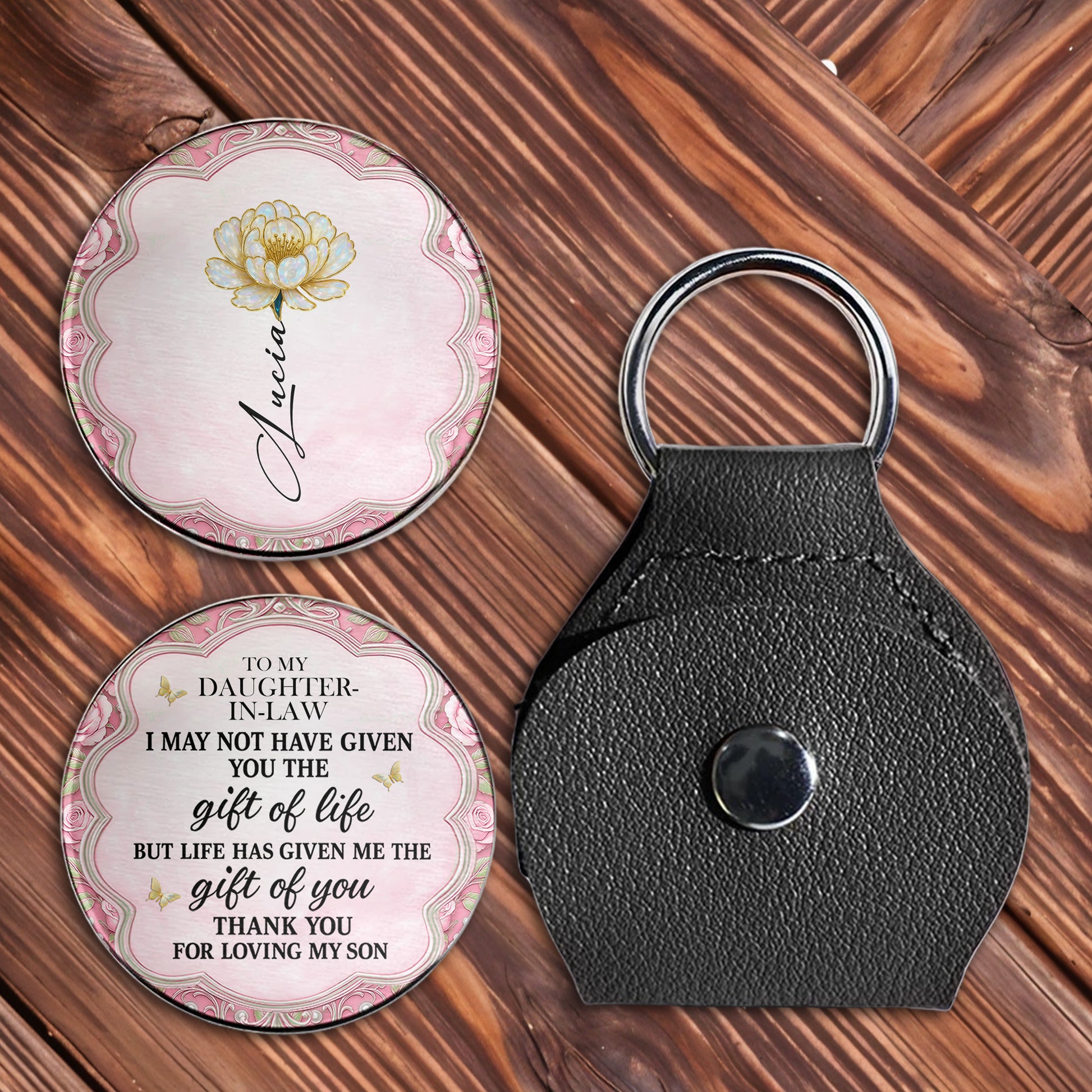 To My Daughter-In-Law, Thank You For Loving My Son, Floral Design