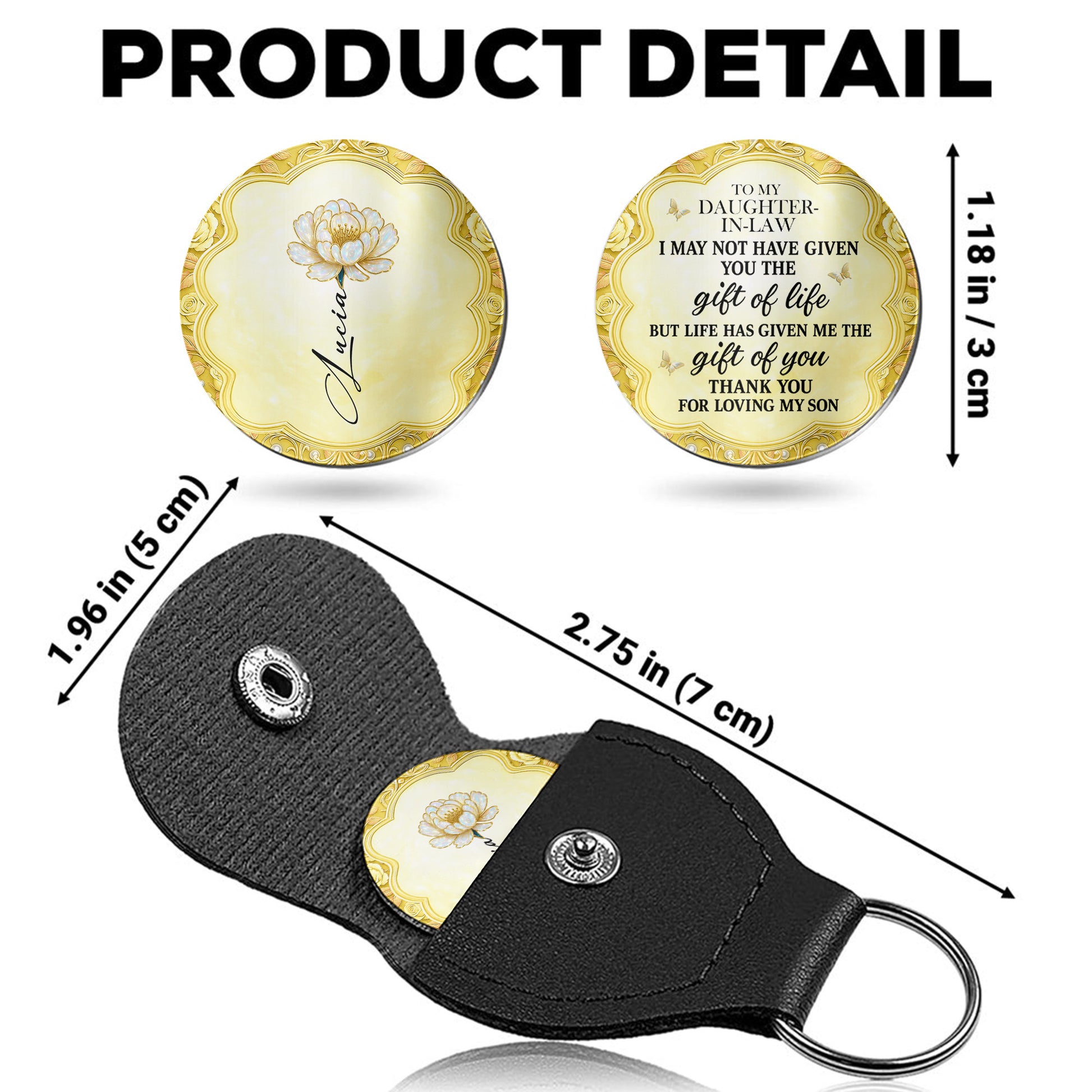 To My Daughter-In-Law, Thank You For Loving My Son, Floral Design