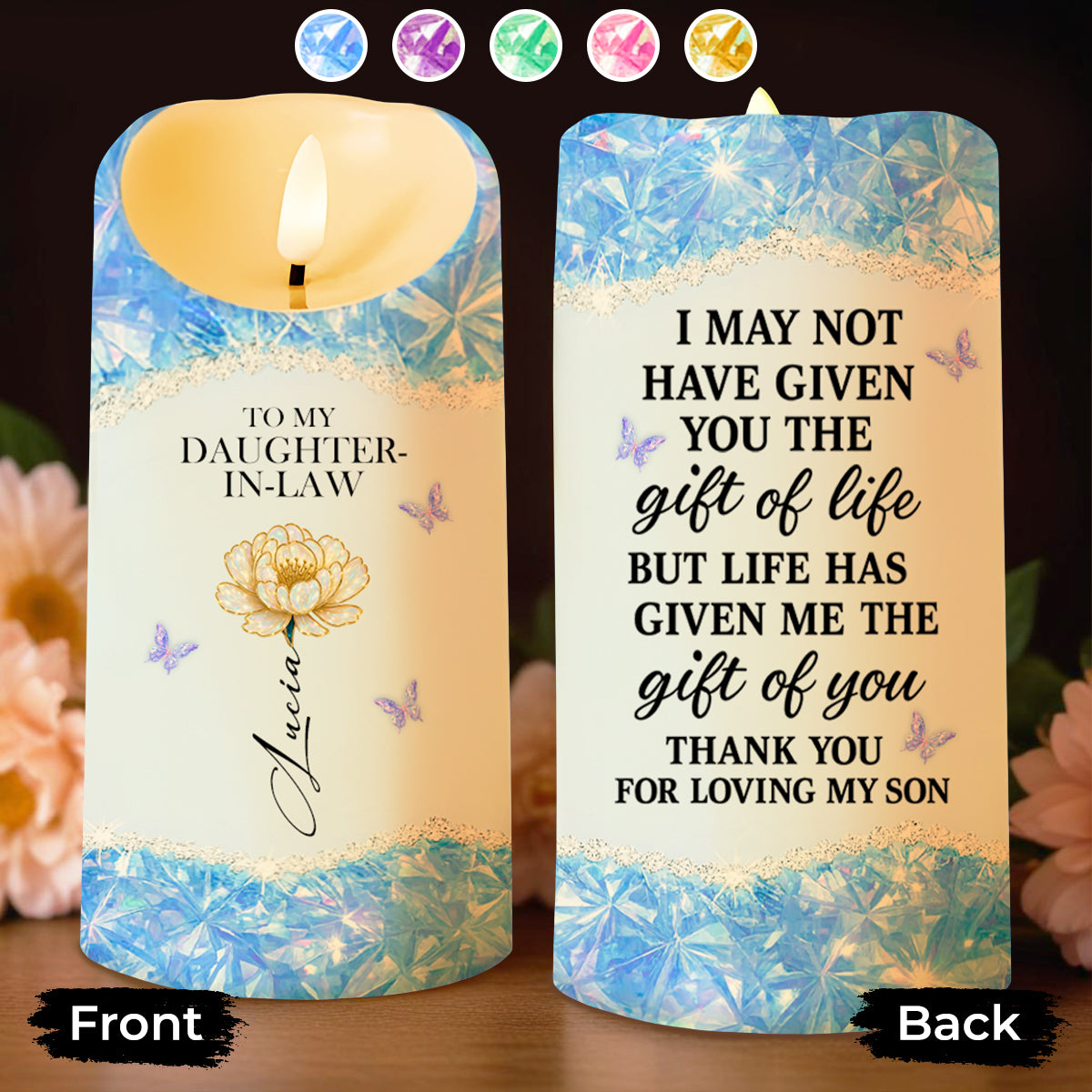 To My Daughter-In-Law, Flower And Butterflies