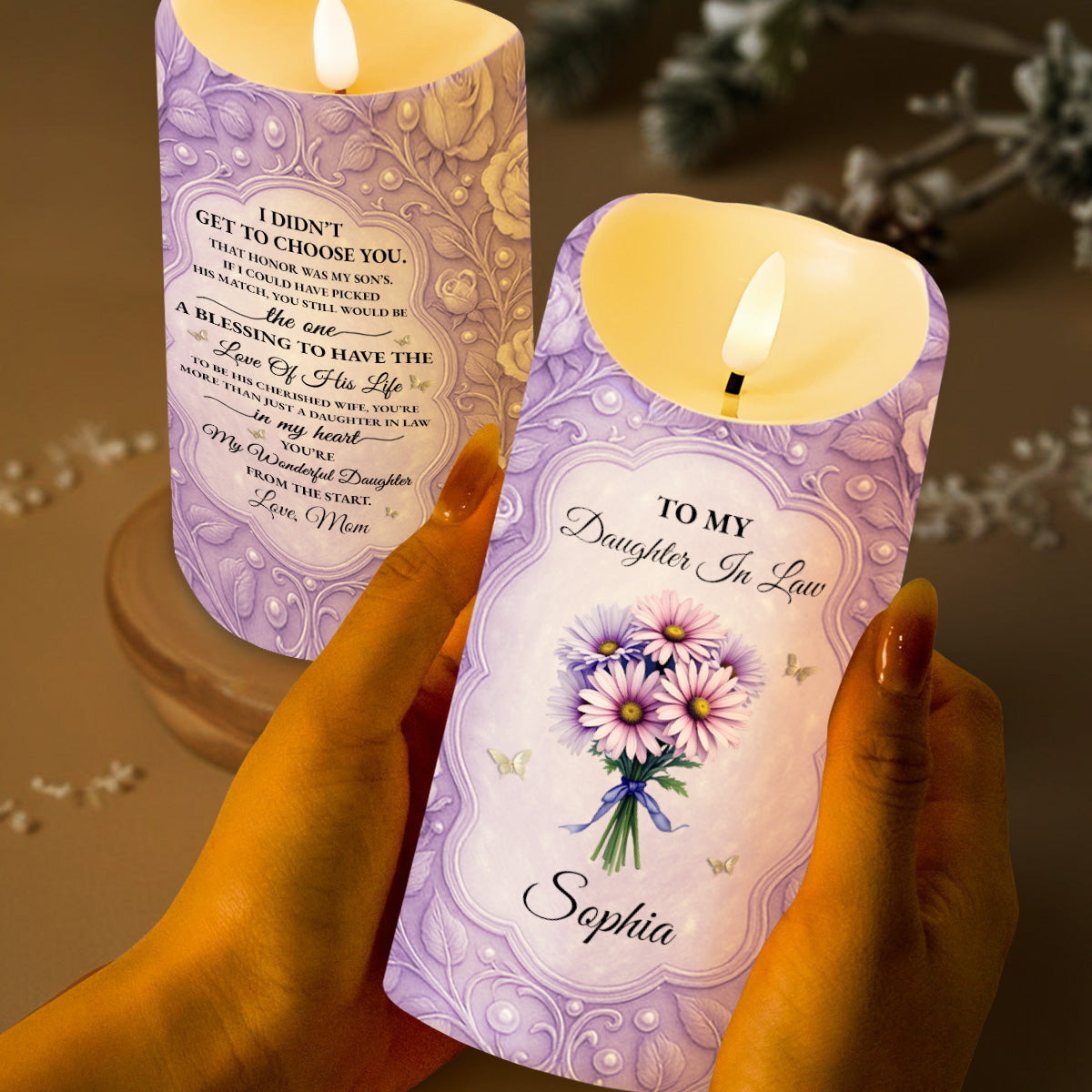 To My Daughter In Law, Flowers And Butterflies