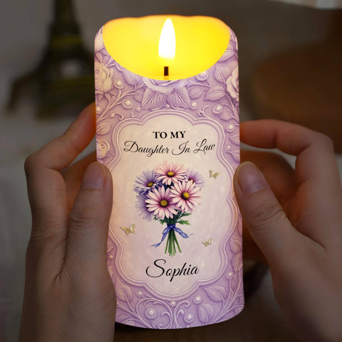 To My Daughter In Law, Flowers And Butterflies