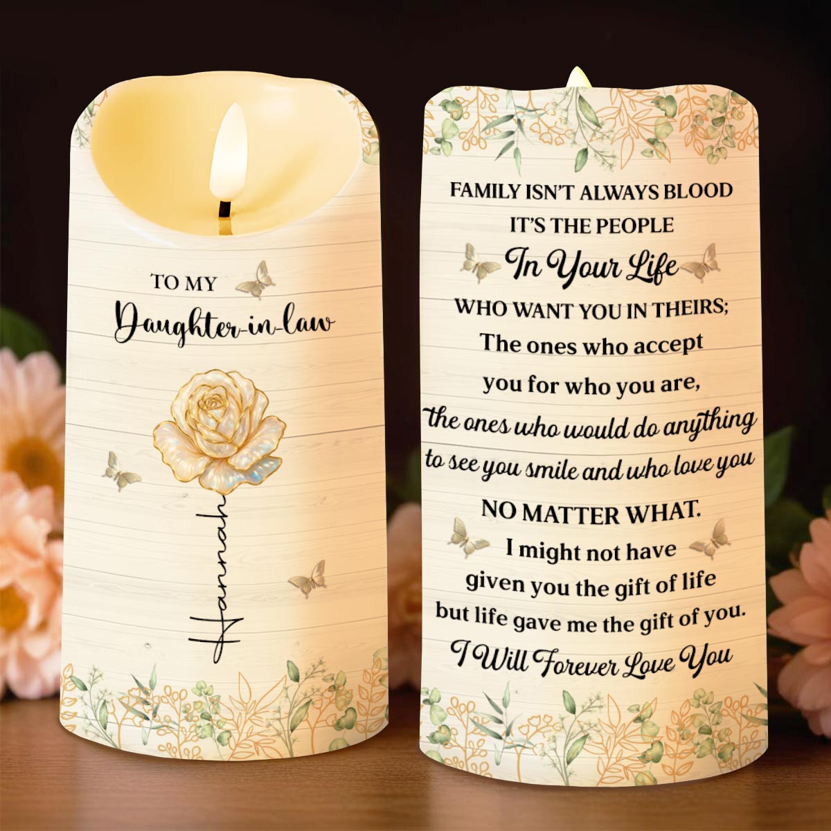 To My Daughter-in-Law, Love Forever With Butterflies And Flowers