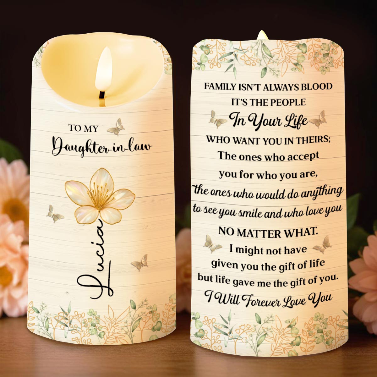 To My Daughter-in-Law, Love Forever With Butterflies And Flowers