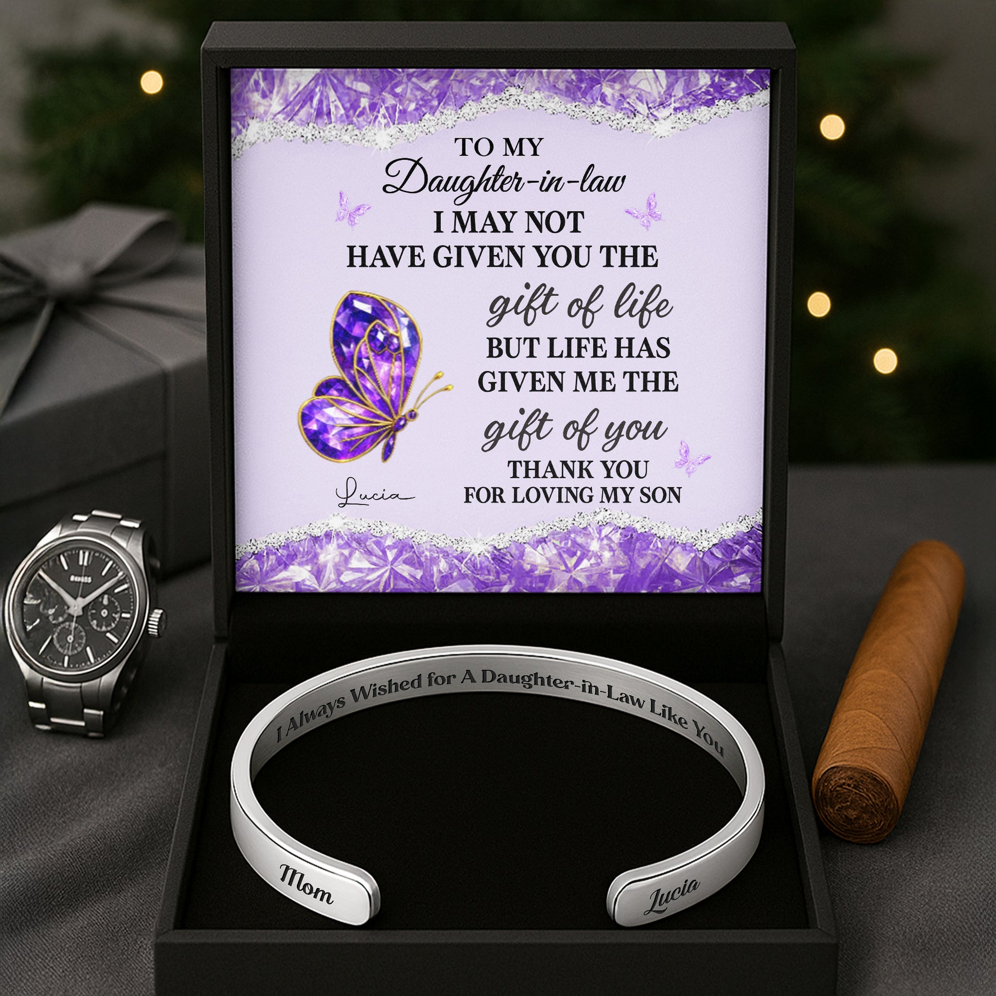 To My Daughter-In-Law, Gift Of Life, Butterfly And Flowers